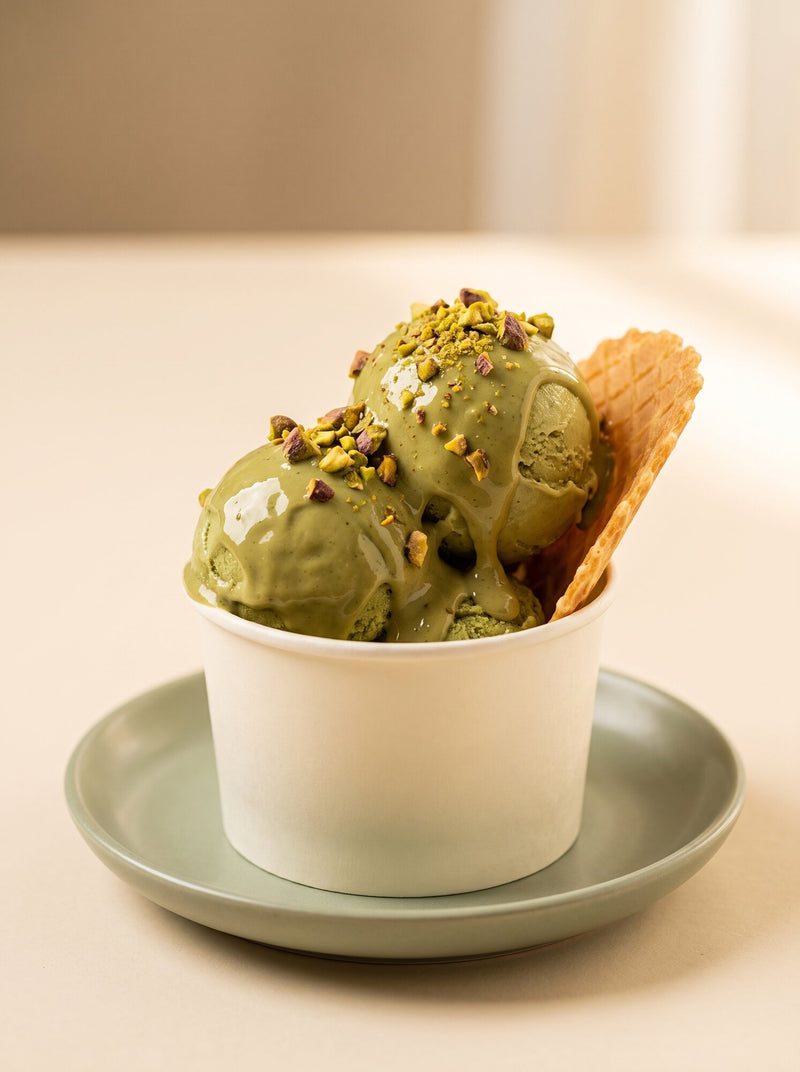 Pistazien-Gelato-Sundae im Becher, Sanremo Gelato